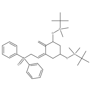 2-[(1Z,3R)-3alpha,5alpha-Bis(tert-butyldimethylsiloxy)-2-methylenecyclohexylidene]ethyldiphenylphosphine oxide结构式