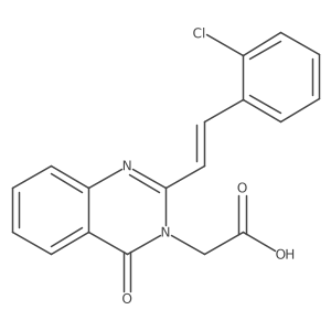 2-[2-(2-Chlorophenyl)ethenyl]-4-oxo-3(4H)-quinazolineacetic acid结构式
