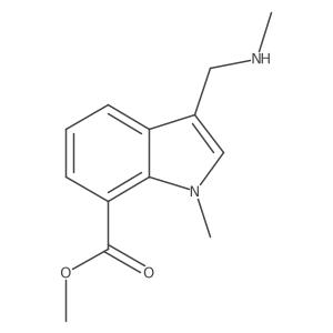 methyl 1-methyl-3-(methylaminomethyl)-1H-indole-7-carboxylate结构式