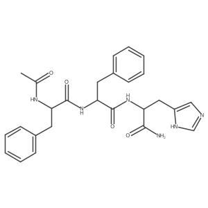 N-Acetyl-L-phenylalanyl-D-phenylalanyl-L-histidinamide结构式