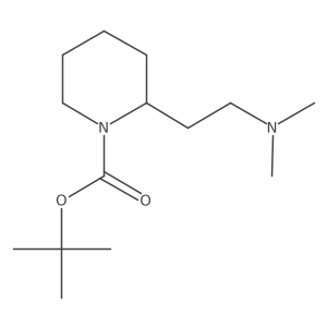 Tert-butyl 2-[2-(dimethylamino)ethyl]piperidine-1-carboxylate结构式