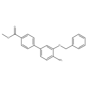 4-(6-Amino-5-benzyloxy-pyridin-3-yl)-benzoic acid methyl ester结构式