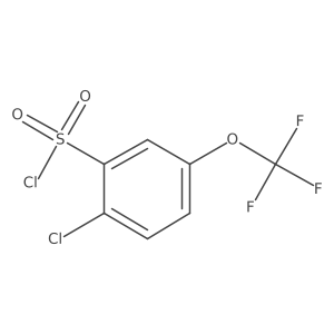 2-Chloro-5-(trifluoromethoxy)benzenesulfonyl chloride结构式
