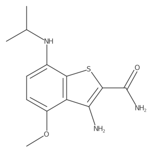 Benzo[b]thiophene-2-carboxamide,3-amino-4-methoxy-7-[(1-methylethyl)amino]-结构式