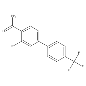 3-Fluoro-4'-(trifluoromethyl)biphenyl-4-carboxylic acid amide结构式