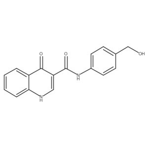 N-[4-(hydroxymethyl)phenyl]-4-oxo-1H-quinoline-3-carboxamide结构式