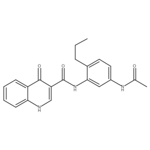 n-(5-Acetylamino-2-propyl-phenyl)-4-oxo-1h-quinoline-3-carboxamide结构式
