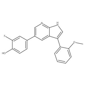 2-Fluoro-4-[3-(2-methoxyphenyl)-1H-pyrrolo[2,3-b]pyridin-5-yl]phenol Structure