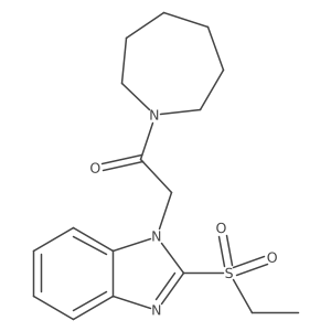 1-(azepan-1-yl)-2-(2-(ethylsulfonyl)-1H-benzo[d]imidazol-1-yl)ethanone结构式