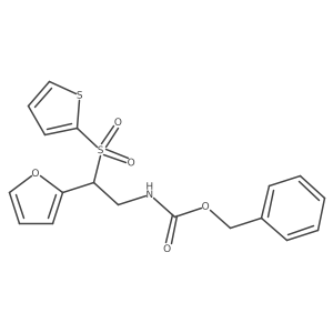 Benzyl (2-(furan-2-yl)-2-(thiophen-2-ylsulfonyl)ethyl)carbamate结构式