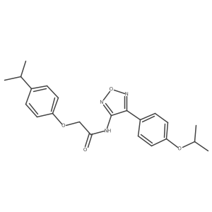 2-[4-(propan-2-yl)phenoxy]-N-{4-[4-(propan-2-yloxy)phenyl]-1,2,5-oxadiazol-3-yl}acetamide Structure