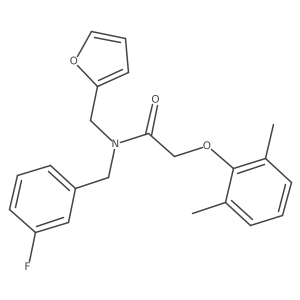 2-(2,6-dimethylphenoxy)-N-(3-fluorobenzyl)-N-(furan-2-ylmethyl)acetamide Structure