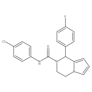 N-(4-chlorophenyl)-1-(4-fluorophenyl)-3,4-dihydropyrrolo[1,2-a]pyrazine-2(1H)-carboxamide结构式