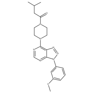 1-(4-(3-(3-methoxyphenyl)-3H-[1,2,3]triazolo[4,5-d]pyrimidin-7-yl)piperazin-1-yl)-3-methylbutan-1-one结构式