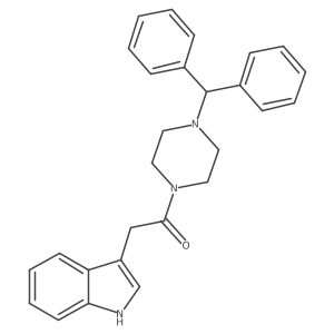 1-(4-benzhydrylpiperazino)-2-(1H-indol-3-yl)-1-ethanone Structure