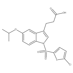 3-[1-(5-Chloro-thiophene-2-sulfonyl)-5-isopropoxy-1h-indol-3-yl]-propionic acid Structure