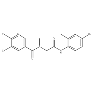N-(4-bromo-2-methylphenyl)-2-[1-(5,6-dichloropyridin-3-yl)-N-methylformamido]acetamide Structure