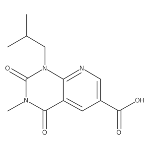 3-methyl-1-(2-methylpropyl)-2,4-dioxo-1H,2H,3H,4H-pyrido[2,3-d]pyrimidine-6-carboxylic acid结构式