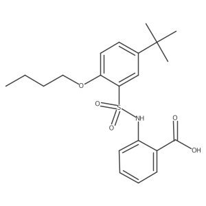 2-(2-Butoxy-5-tert-butylbenzenesulfonamido)benzoic acid Structure