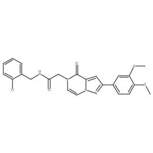 N-(2-chlorobenzyl)-2-(2-(3,4-dimethoxyphenyl)-4-oxopyrazolo[1,5-a]pyrazin-5(4H)-yl)acetamide结构式