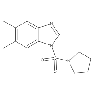 5,6-dimethyl-1-(pyrrolidin-1-ylsulfonyl)-1H-benzo[d]imidazole结构式