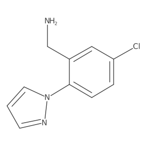 (5-Chloro-2-(1h-pyrazol-1-yl)phenyl)methanamine结构式