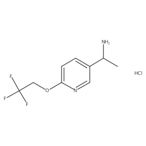1-[6-(2,2,2-Trifluoroethoxy)-pyridin-3-yl]-ethylamine hydrochloride结构式
