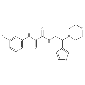 N1-(3-fluorophenyl)-N2-(2-morpholino-2-(thiophen-3-yl)ethyl)oxalamide Structure