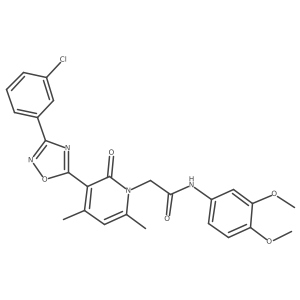 2-(3-(3-(3-chlorophenyl)-1,2,4-oxadiazol-5-yl)-4,6-dimethyl-2-oxopyridin-1(2H)-yl)-N-(3,4-dimethoxyphenyl)acetamide Structure