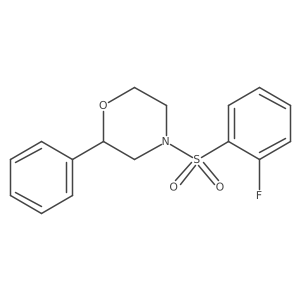 4-((2-Fluorophenyl)sulfonyl)-2-phenylmorpholine结构式