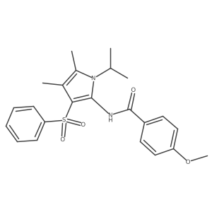 N-[4,5-dimethyl-3-(phenylsulfonyl)-1-(propan-2-yl)-1H-pyrrol-2-yl]-4-methoxybenzamide Structure