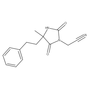 2-(4-Methyl-2,5-dioxo-4-phenethylimidazolidin-1-yl)acetonitrile Structure