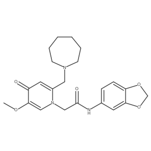 2-[2-(azepan-1-ylmethyl)-5-methoxy-4-oxopyridin-1(4H)-yl]-N-1,3-benzodioxol-5-ylacetamide Structure