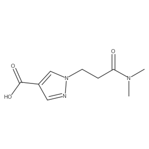 1-[3-(Dimethylamino)-3-oxopropyl]-1H-pyrazole-4-carboxylic acid Structure