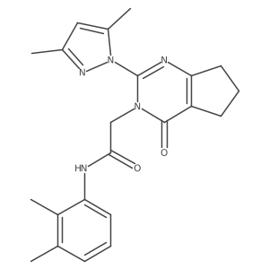 2-(2-(3,5-dimethyl-1H-pyrazol-1-yl)-4-oxo-4,5,6,7-tetrahydro-3H-cyclopenta[d]pyrimidin-3-yl)-N-(2,3-dimethylphenyl)acetamide Structure