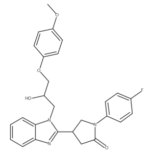 1-(4-fluorophenyl)-4-{1-[2-hydroxy-3-(4-methoxyphenoxy)propyl]-1H-benzimidazol-2-yl}pyrrolidin-2-one Structure