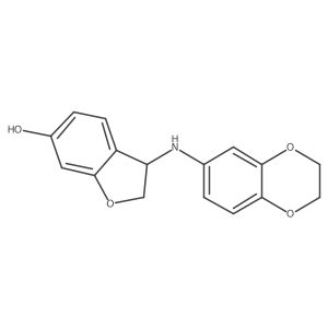 3-[(2,3-Dihydro-1,4-benzodioxin-6-yl)amino]-2,3-dihydro-6-benzofuranol Structure
