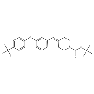 tert-Butyl 4-(3-(6-(trifluoromethyl)pyridin-3-yloxy)benzylidene)piperidine-1-carboxylate Structure