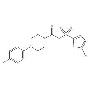 1-{[(5-Bromo-2-thienyl)sulfonyl]acetyl}-4-(4-fluorophenyl)piperazine Structure