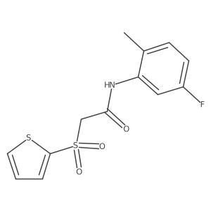 N-(5-fluoro-2-methylphenyl)-2-(thiophen-2-ylsulfonyl)acetamide Structure