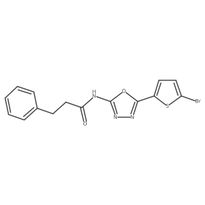N-(5-(5-bromothiophen-2-yl)-1,3,4-oxadiazol-2-yl)-3-phenylpropanamide Structure