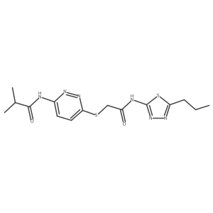 N-(6-((2-oxo-2-((5-propyl-1,3,4-thiadiazol-2-yl)amino)ethyl)thio)pyridazin-3-yl)isobutyramide Structure