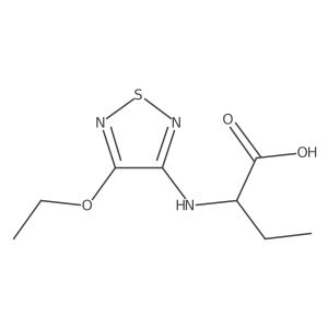 2-[(4-Ethoxy-1,2,5-thiadiazol-3-yl)amino]butanoic acid结构式