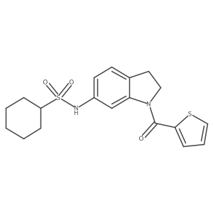N-(1-(thiophene-2-carbonyl)indolin-6-yl)cyclohexanesulfonamide Structure