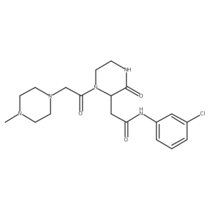 N-(3-chlorophenyl)-2-{1-[(4-methylpiperazin-1-yl)acetyl]-3-oxopiperazin-2-yl}acetamide Structure