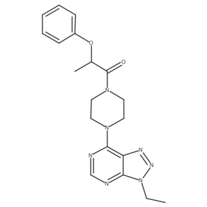 1-(4-(3-ethyl-3H-[1,2,3]triazolo[4,5-d]pyrimidin-7-yl)piperazin-1-yl)-2-phenoxypropan-1-one结构式
