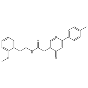 N-[2-(2-methoxyphenyl)ethyl]-2-[4-(4-methylphenyl)-6-oxo-1,6-dihydropyrimidin-1-yl]acetamide Structure