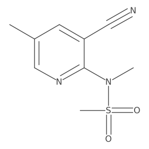 N-(3-cyano-5-methyl-pyridin-2-yl)-N-methyl-methanesulfonamide结构式
