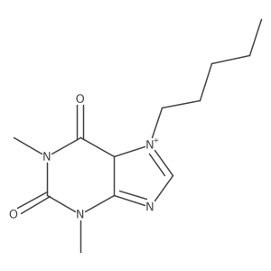 1,3-dimethyl-7-pentyl-5H-purin-7-ium-2,6-dione结构式