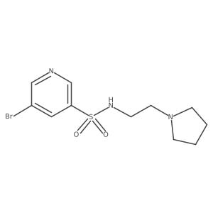 5-bromo-N-[2-(1-pyrrolidinyl)ethyl]-3-Pyridinesulfonamide Structure